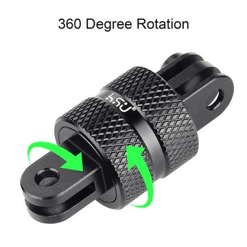 HSU aluminium 360 graden rotatie adapter voor GoPro en actioncams