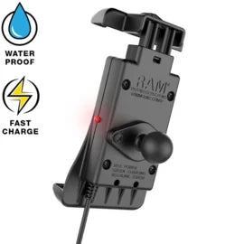 RAM Quick-Grip waterdichte Telefoonhouder met Draadloze Oplader - RAM-B-149Z-A-UN14W