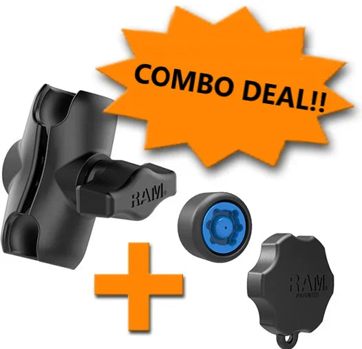 TOP DEAL: RAM Mount kurz 6 cm +4 Pin-Lock Sicherheitsknopf